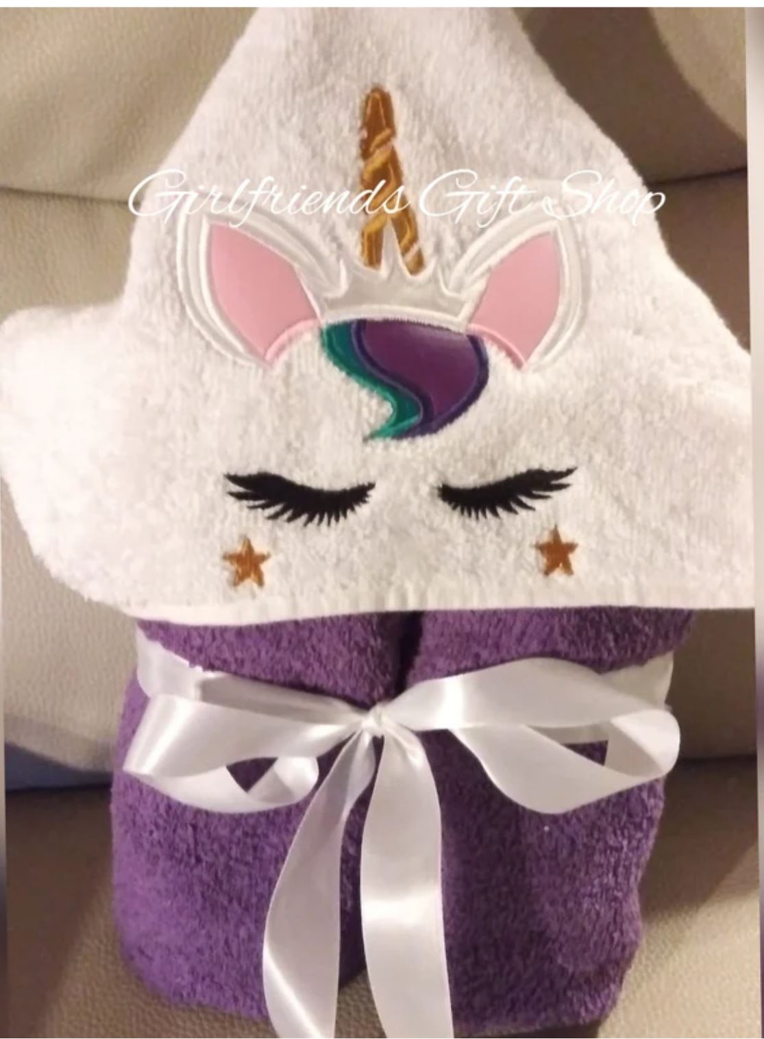 Personalize Unicorn Hooded Towel-